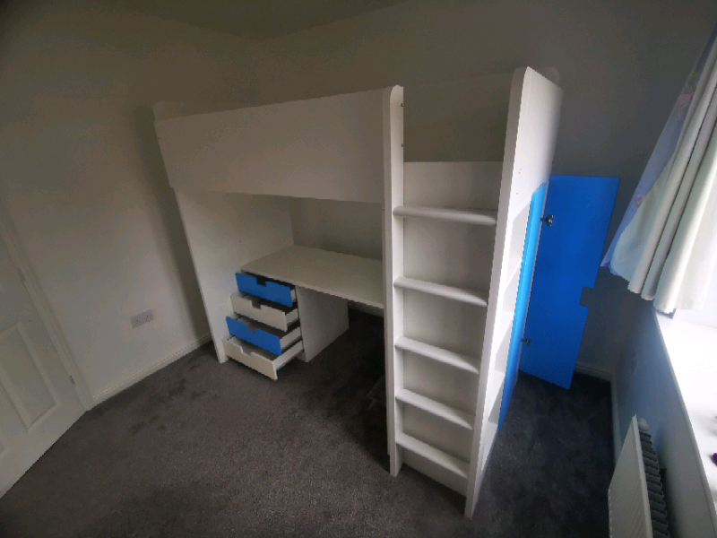 ikea kids bed with desk